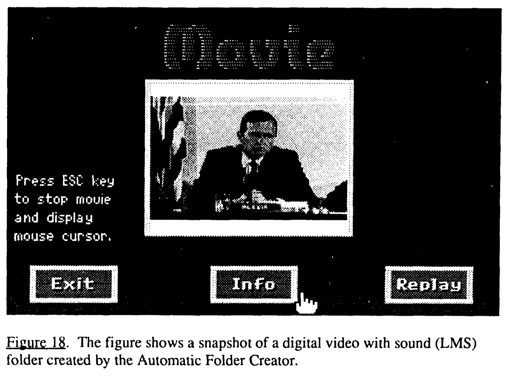 Dissertation figure showing digital video with sound running in an LMS folder created by the Automatic Folder Creator